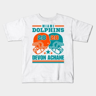 Miami Dolphins Achane 28 American Football Retro Kids T-Shirt